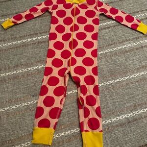 Hanna Andersson Red Polka Dot Kids Footie